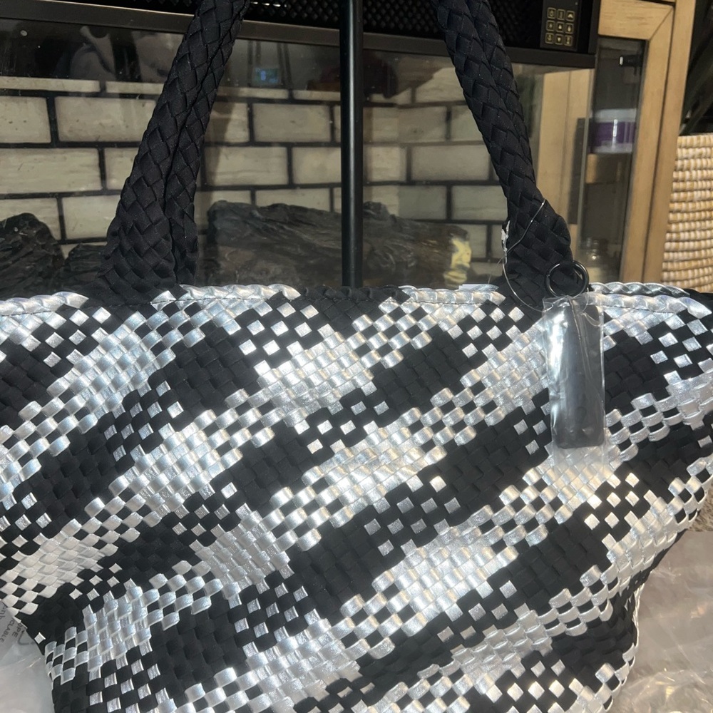 Wildfox Black and Silver Tote Bag with Durable Design